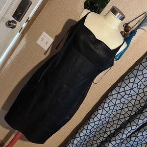 bebe Black Faux snake skin BodyCon Dress